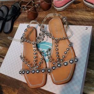 Studded gladiator sandals